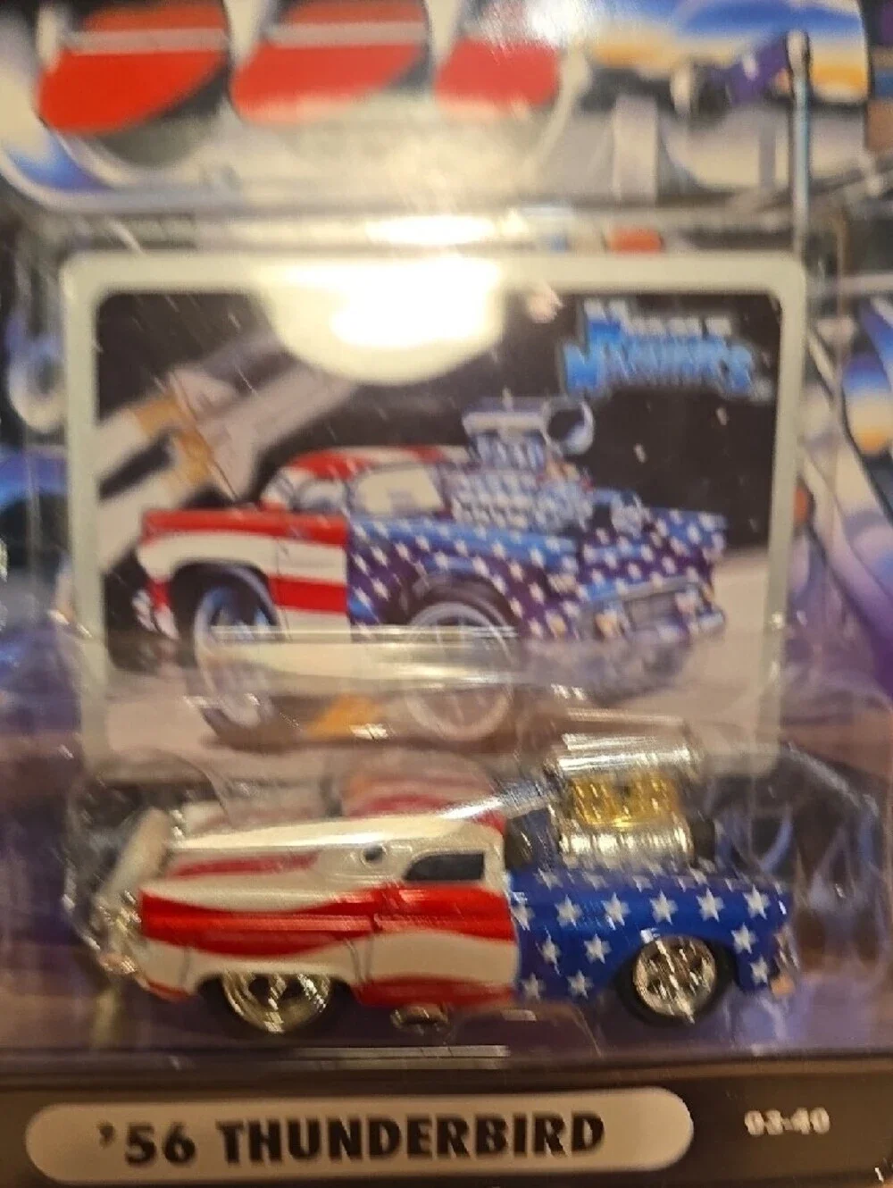 Muscle Machines Patriotic Die-Cast Car Set Of 4 American Flag Design